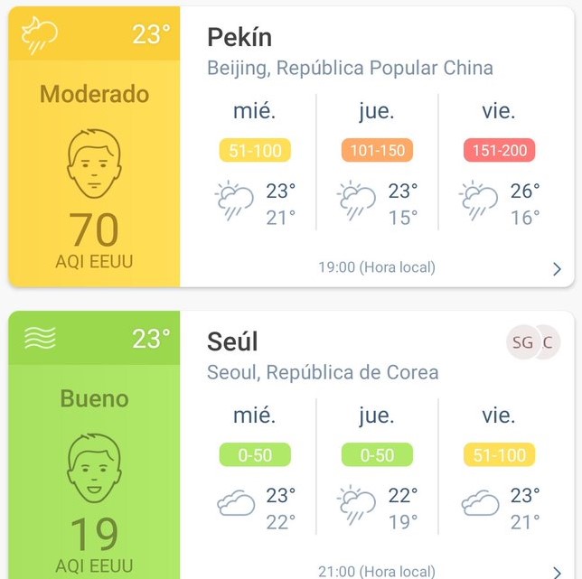 Calidad del aire en China