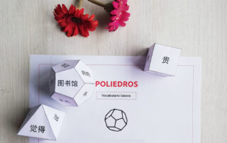 Poliedros para practicar vocabulario básico en chino